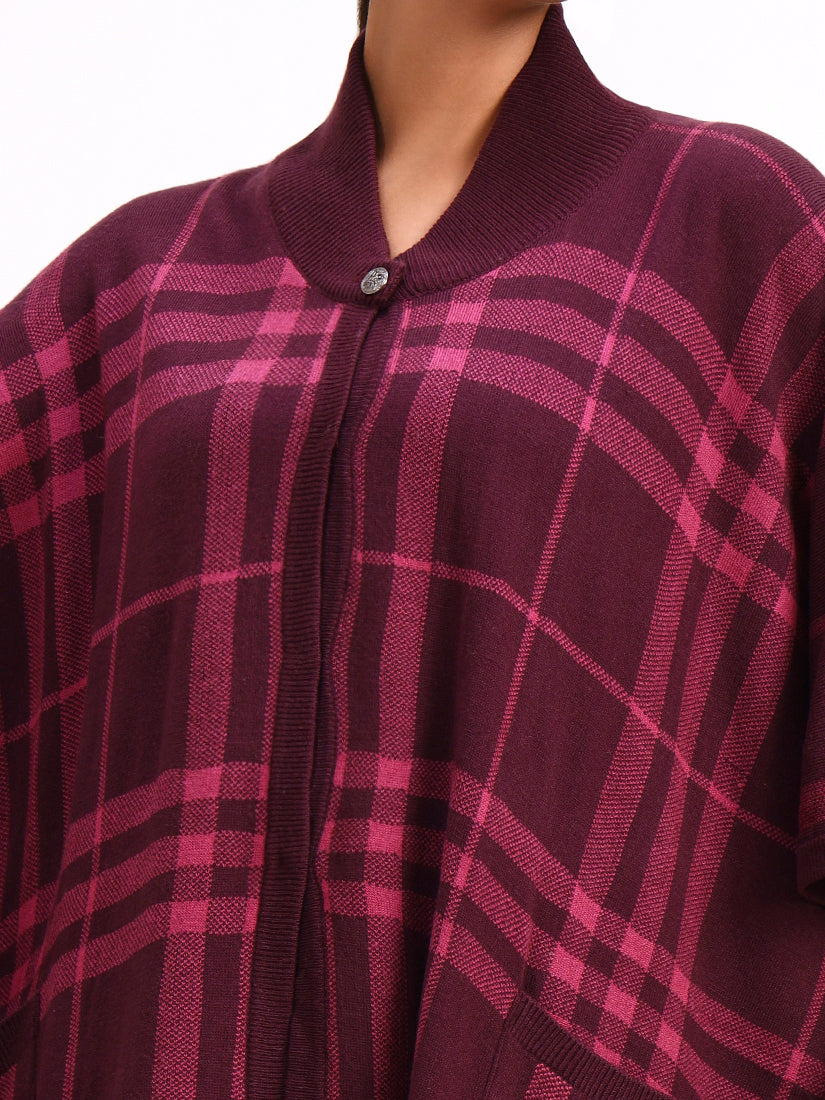 Bourgogne Tartan Cape