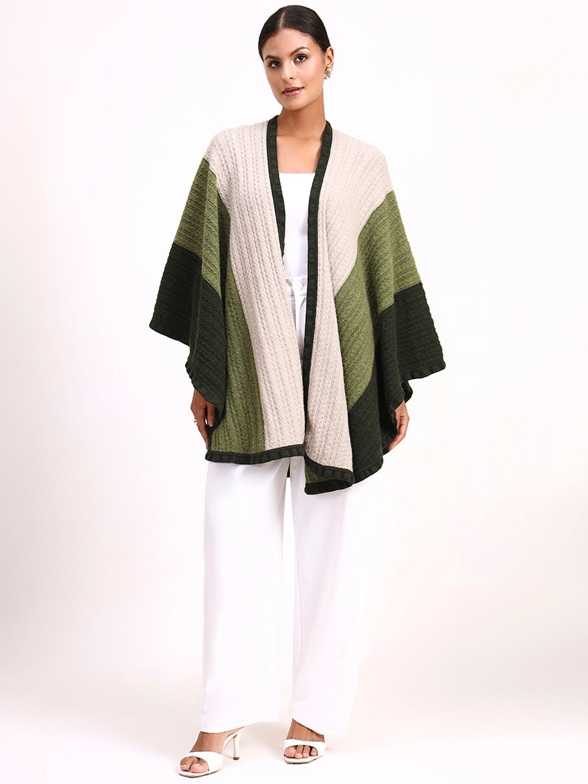 Olive d'Hiver Poncho
