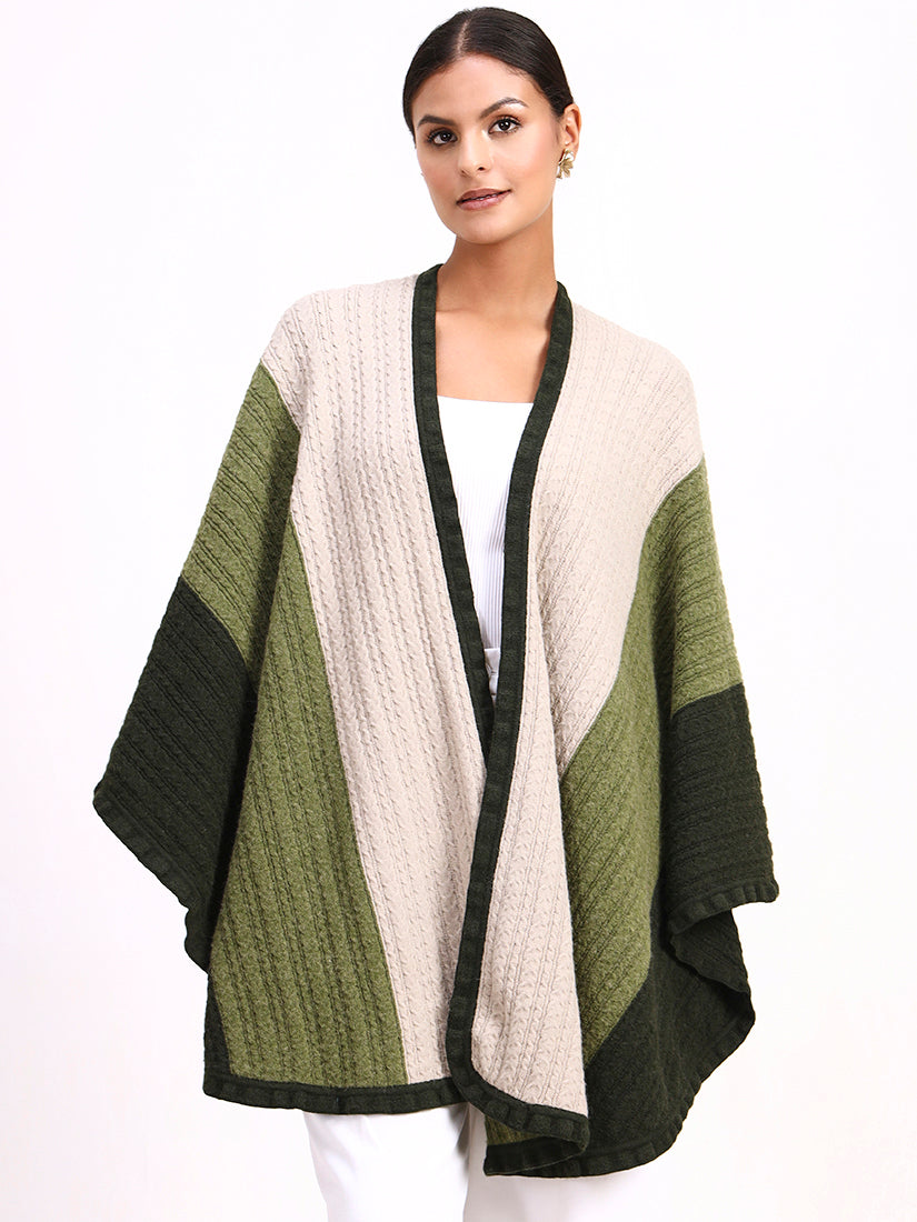 Olive d'Hiver Poncho