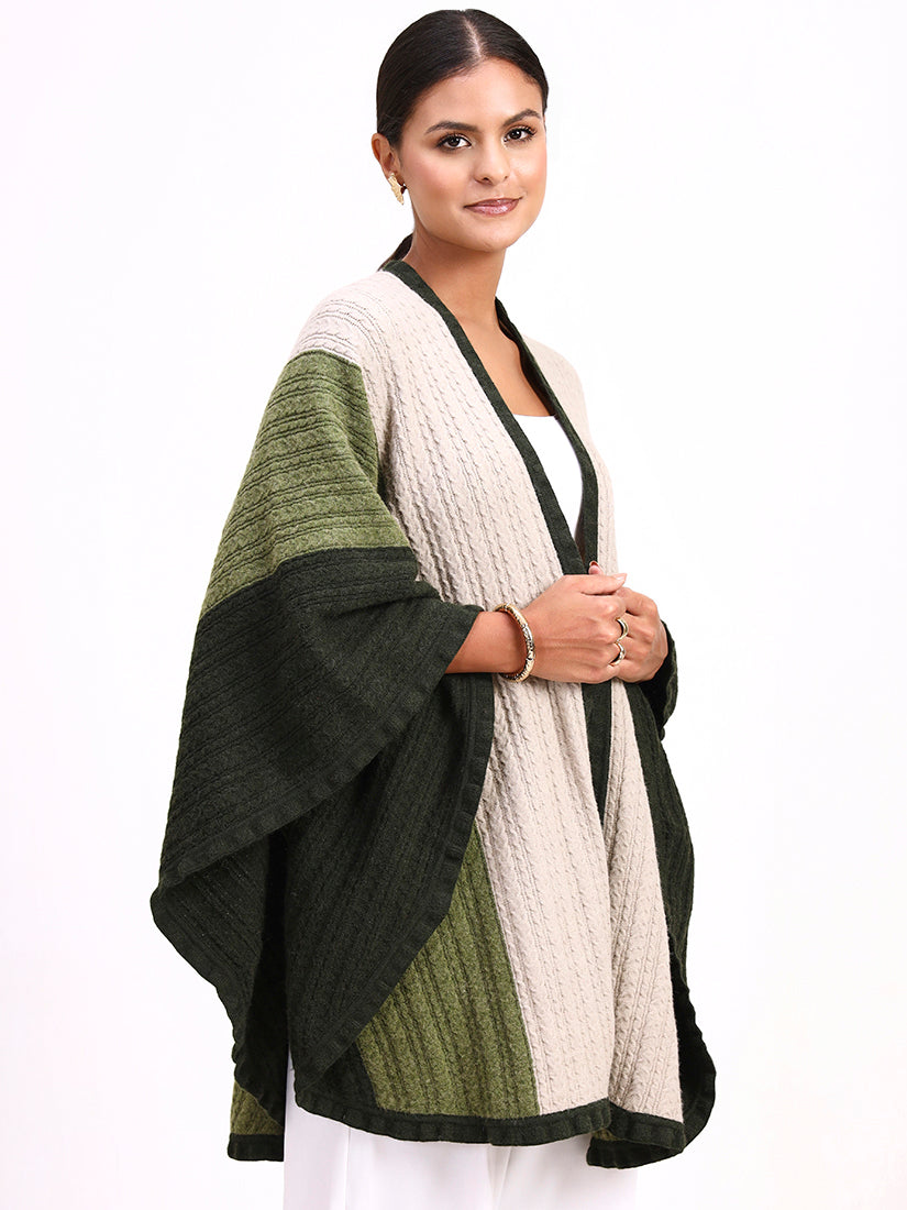 Olive d'Hiver Poncho