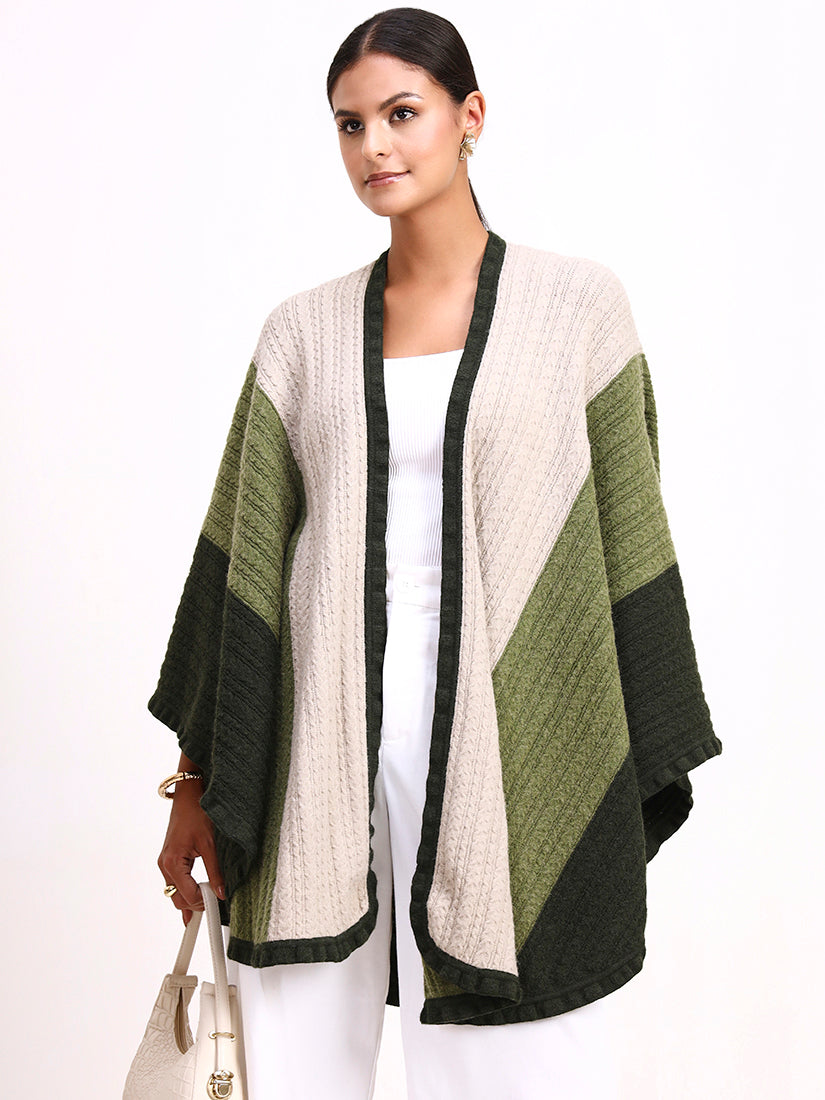 Olive d'Hiver Poncho