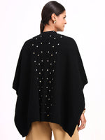 Noir Jardin d'Hiver Poncho