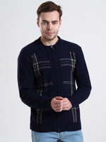 Midnight Tartan Zip Cardigan