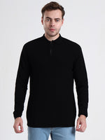 Midnight Quarter-Zip Knit Polo