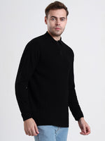 Midnight Quarter-Zip Knit Polo