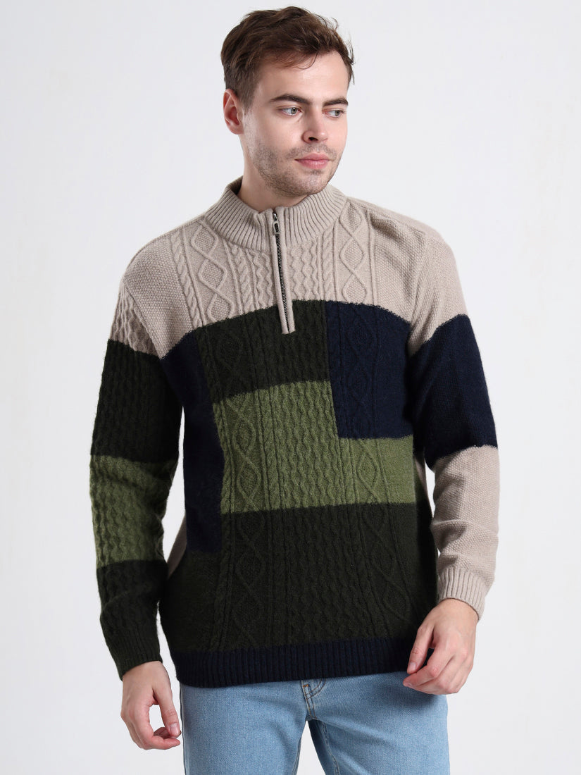 Highland Mosaic Quarter-Zip Sweater