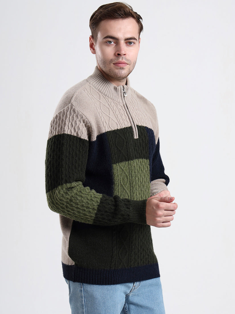 Highland Mosaic Quarter-Zip Sweater
