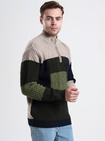 Highland Mosaic Quarter-Zip Sweater