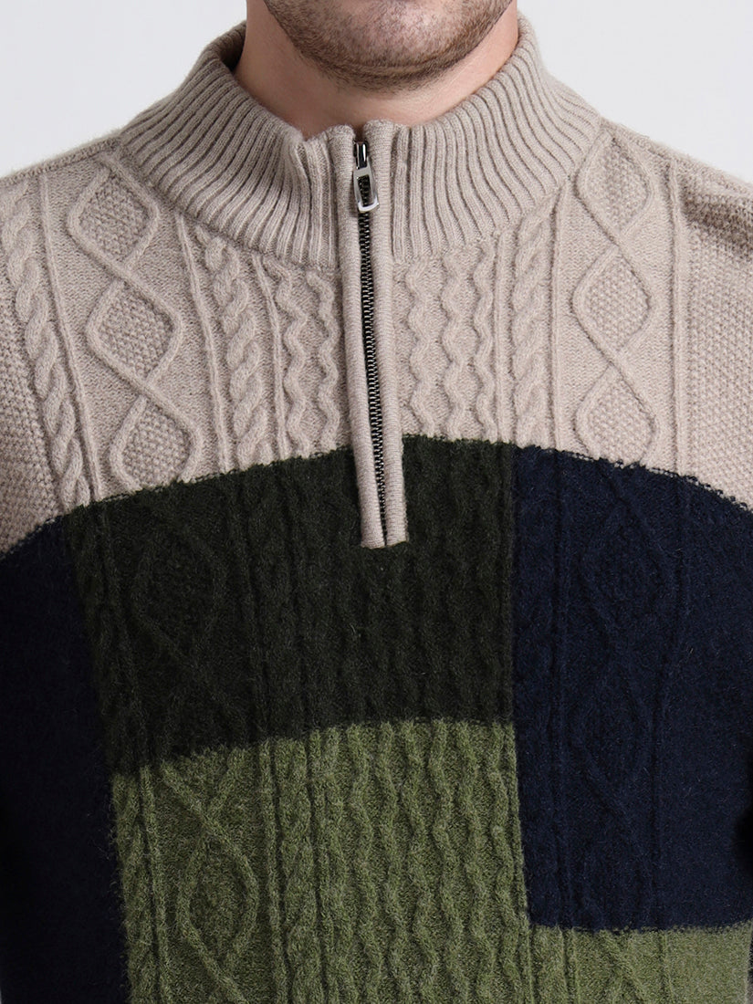Highland Mosaic Quarter-Zip Sweater