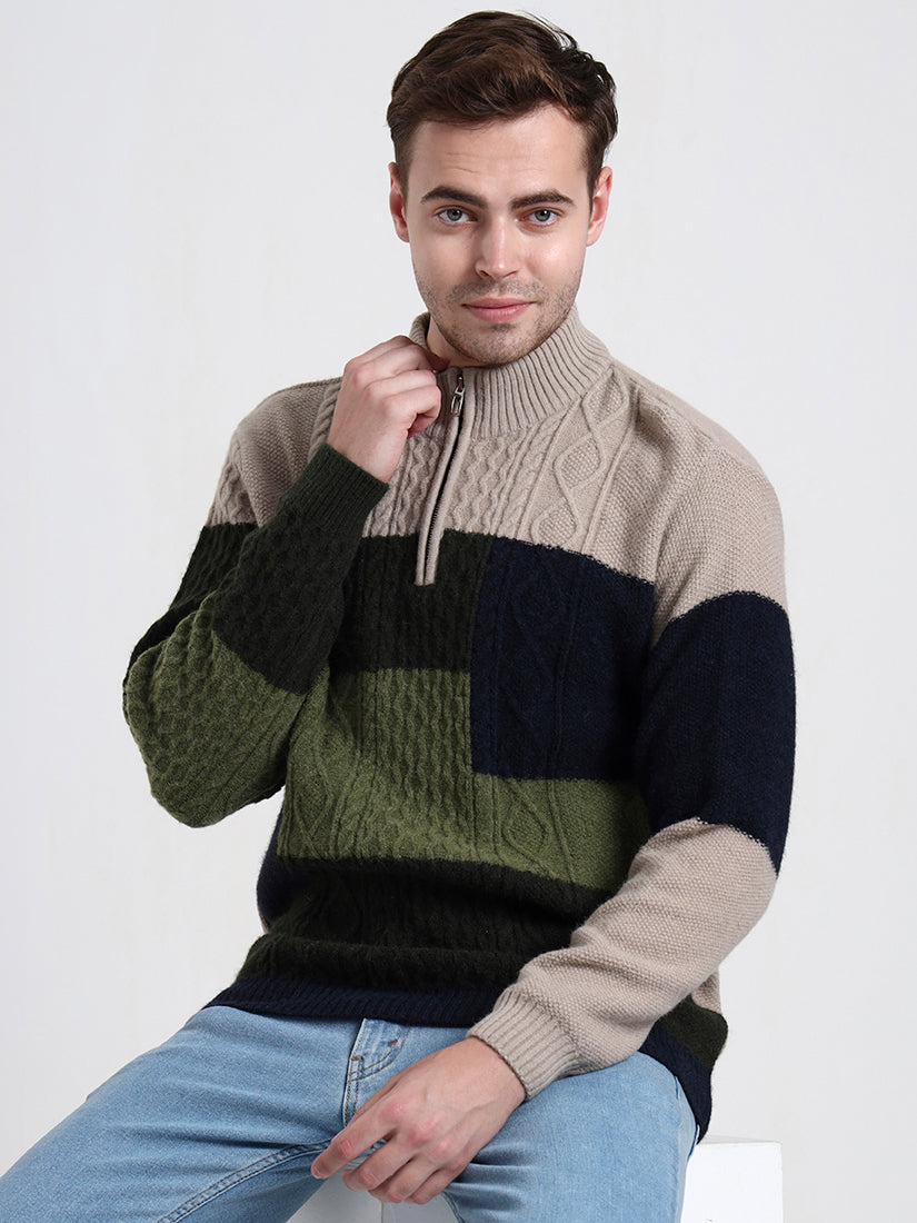 Highland Mosaic Quarter-Zip Sweater