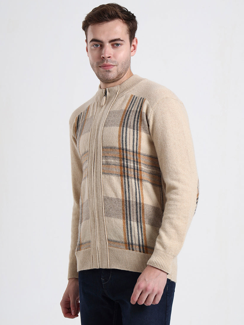 Winter Ivory Check Cardigan