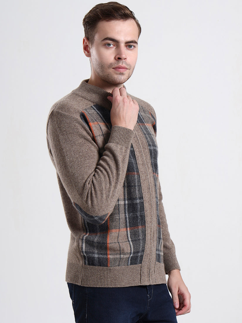 Highland Fawn Check Cardigan