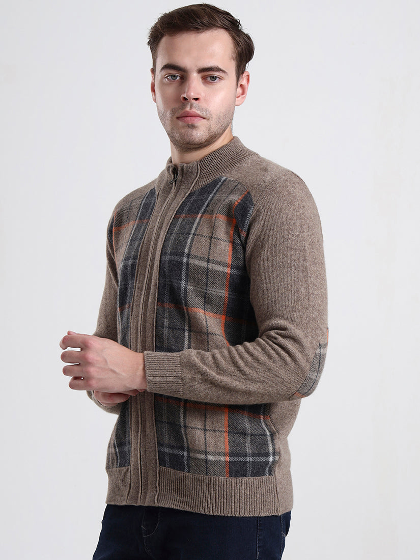 Highland Fawn Check Cardigan