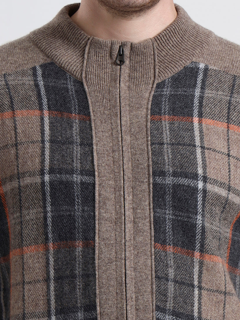 Highland Fawn Check Cardigan
