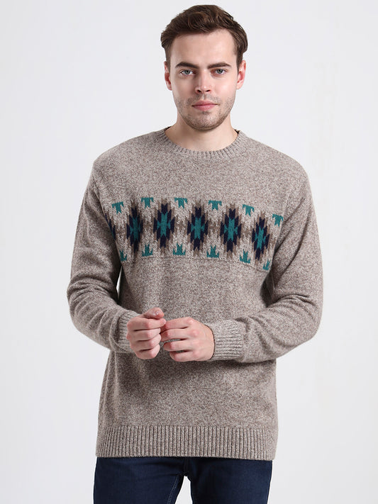 Highland Crest Motif Sweater