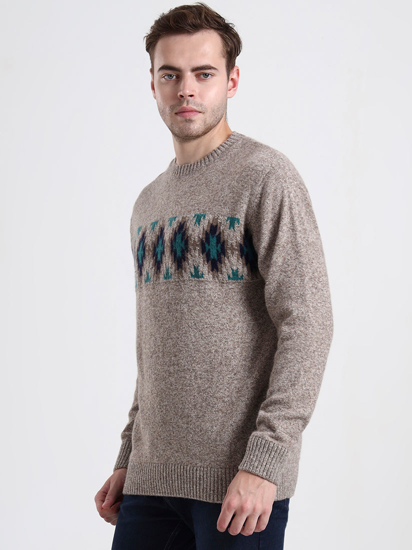 Highland Crest Motif Sweater