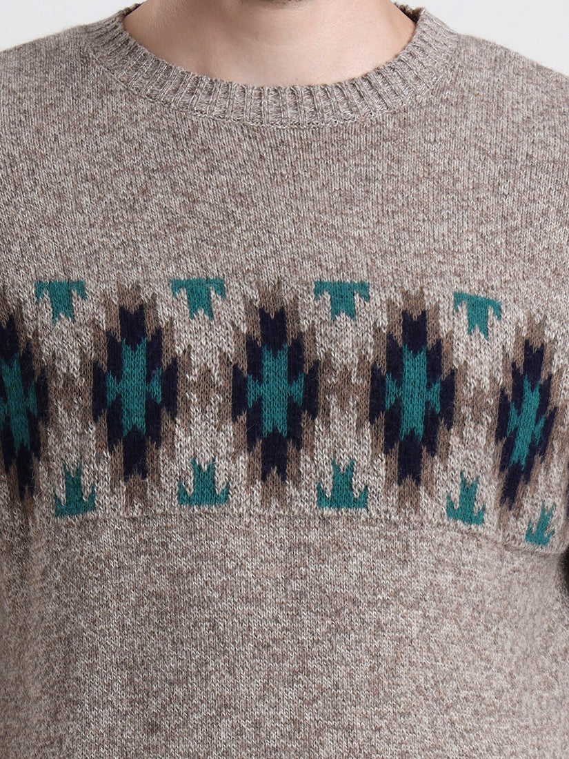Highland Crest Motif Sweater
