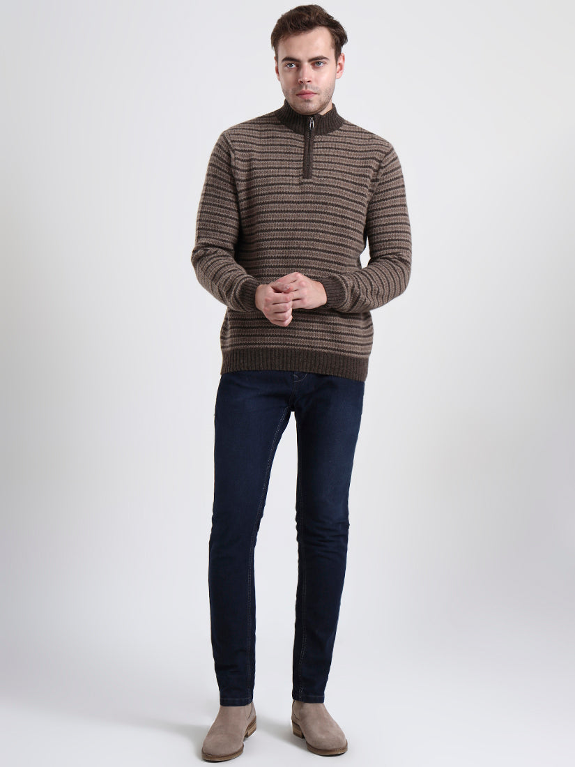 Cedarbrook Striped Lambswool Half-Zip
