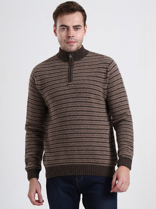 Cedarbrook Striped Lambswool Half-Zip