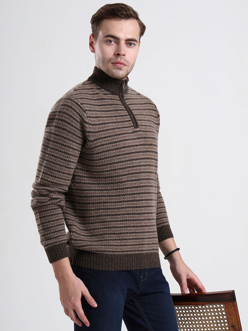 Cedarbrook Striped Lambswool Half-Zip