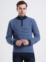 Ravenstone Striped Lambswool Half-Zip