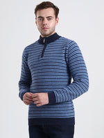 Ravenstone Striped Lambswool Half-Zip