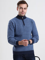 Ravenstone Striped Lambswool Half-Zip