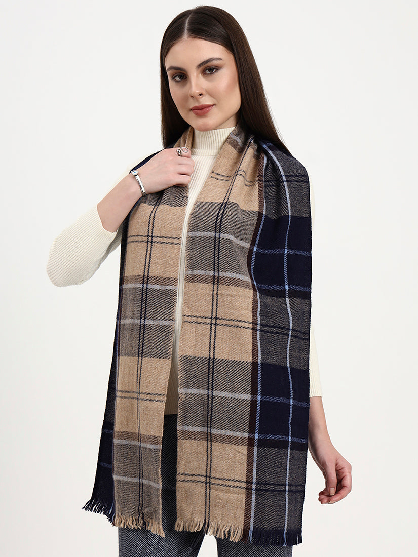 Classic Oxford Camel Check Scarf