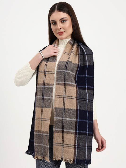 Classic Oxford Camel Check Scarf