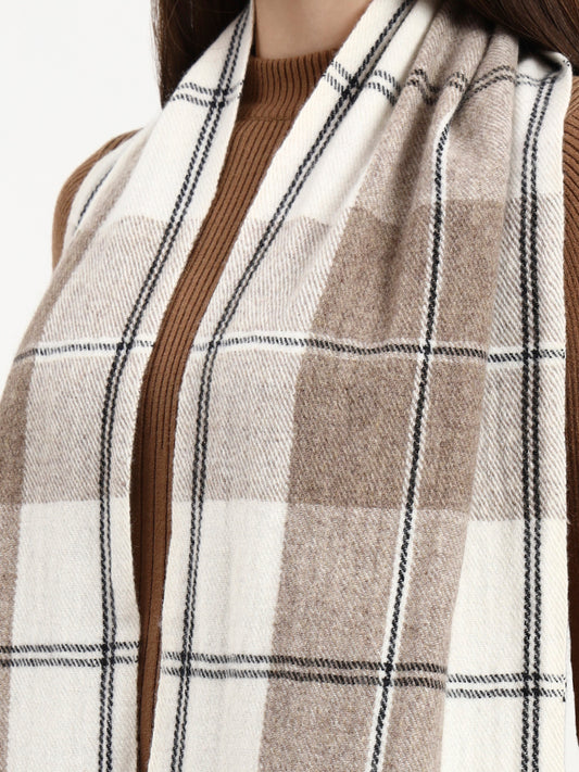 Caramel Grid Classic Scarf