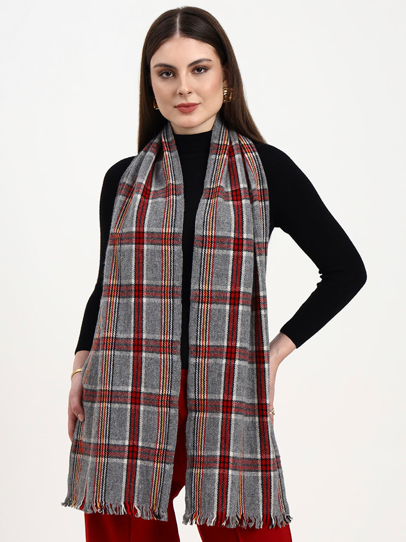 Champagne Haze Check Scarf