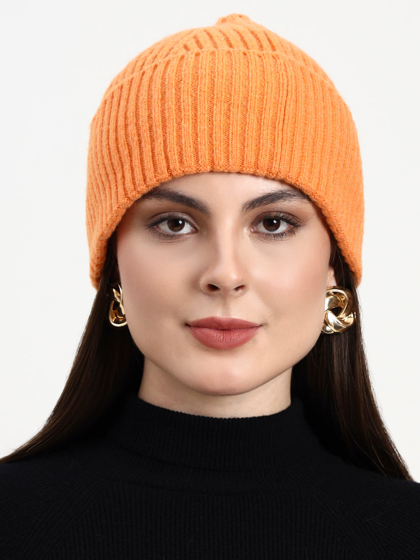 Saffron Gold Rib Beanie