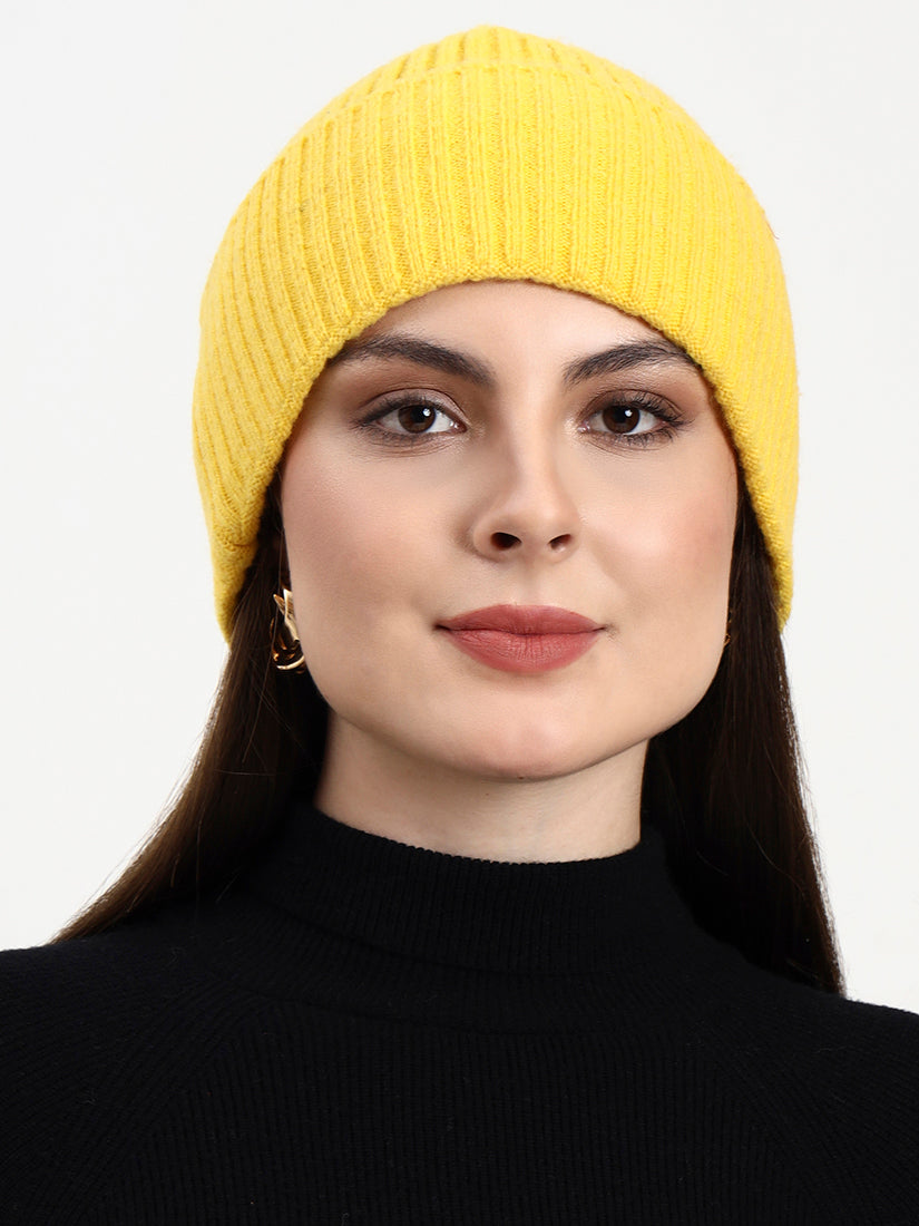 Saffron Essence Rib Beanie
