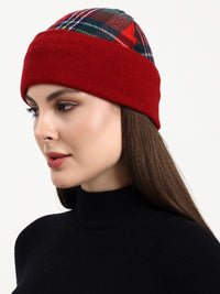 Imperial Red Check Beanie