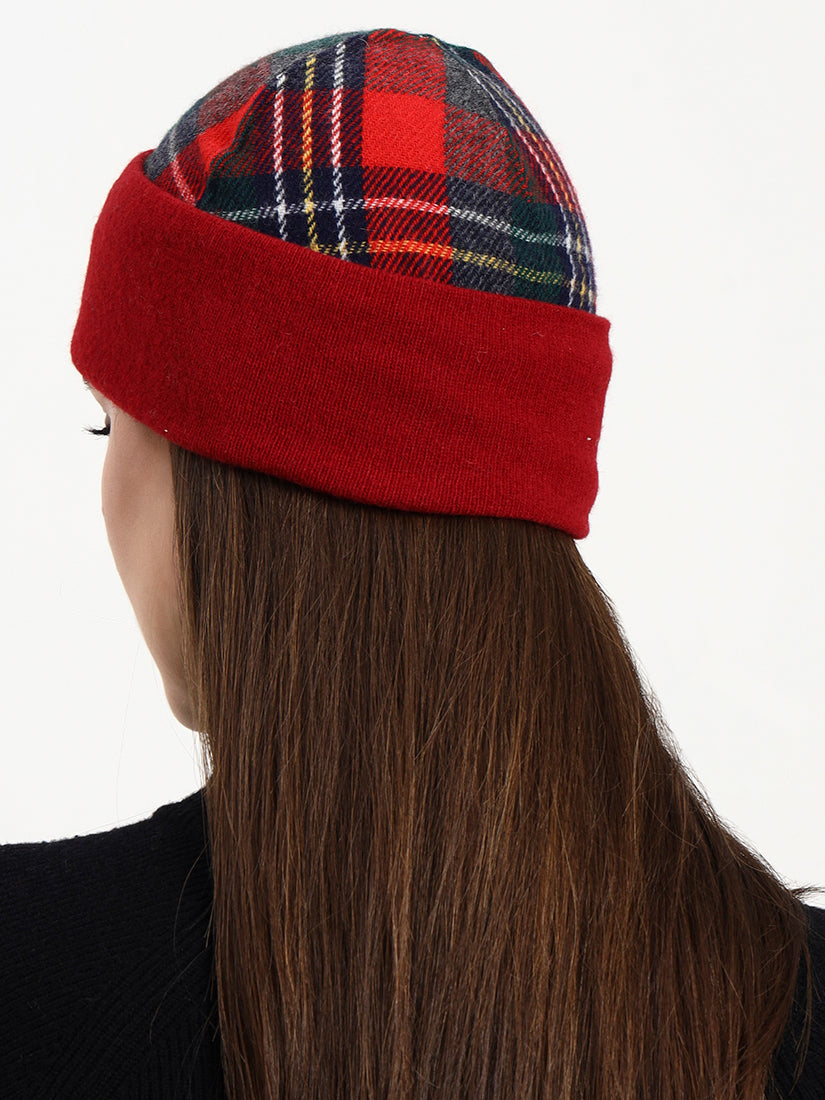Imperial Red Check Beanie
