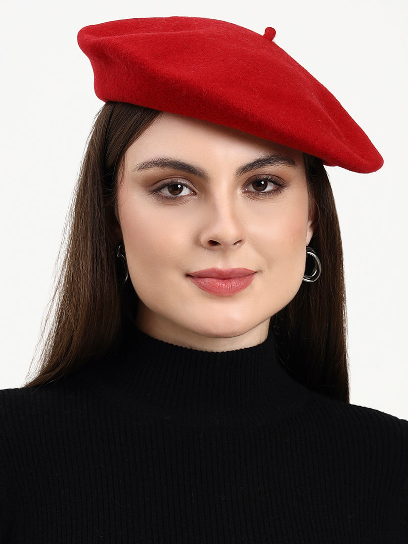 Red Berryline Merino Wool Beret