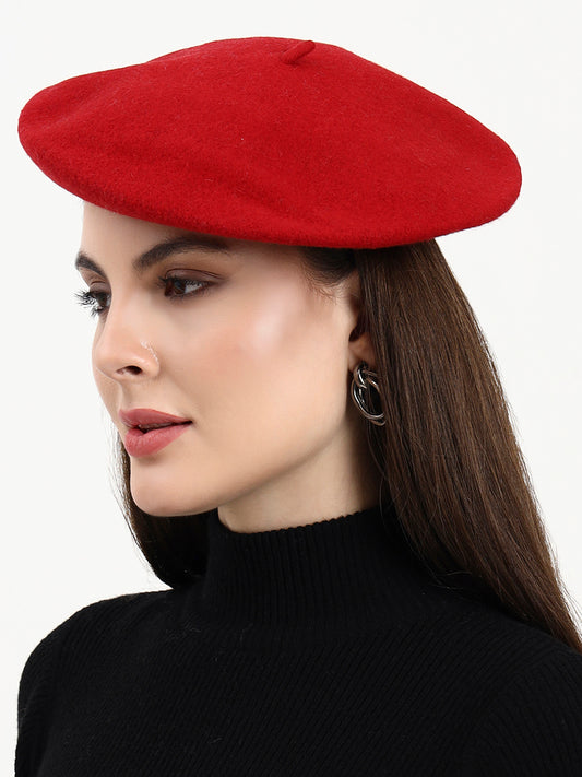 Red Berryline Merino Wool Beret