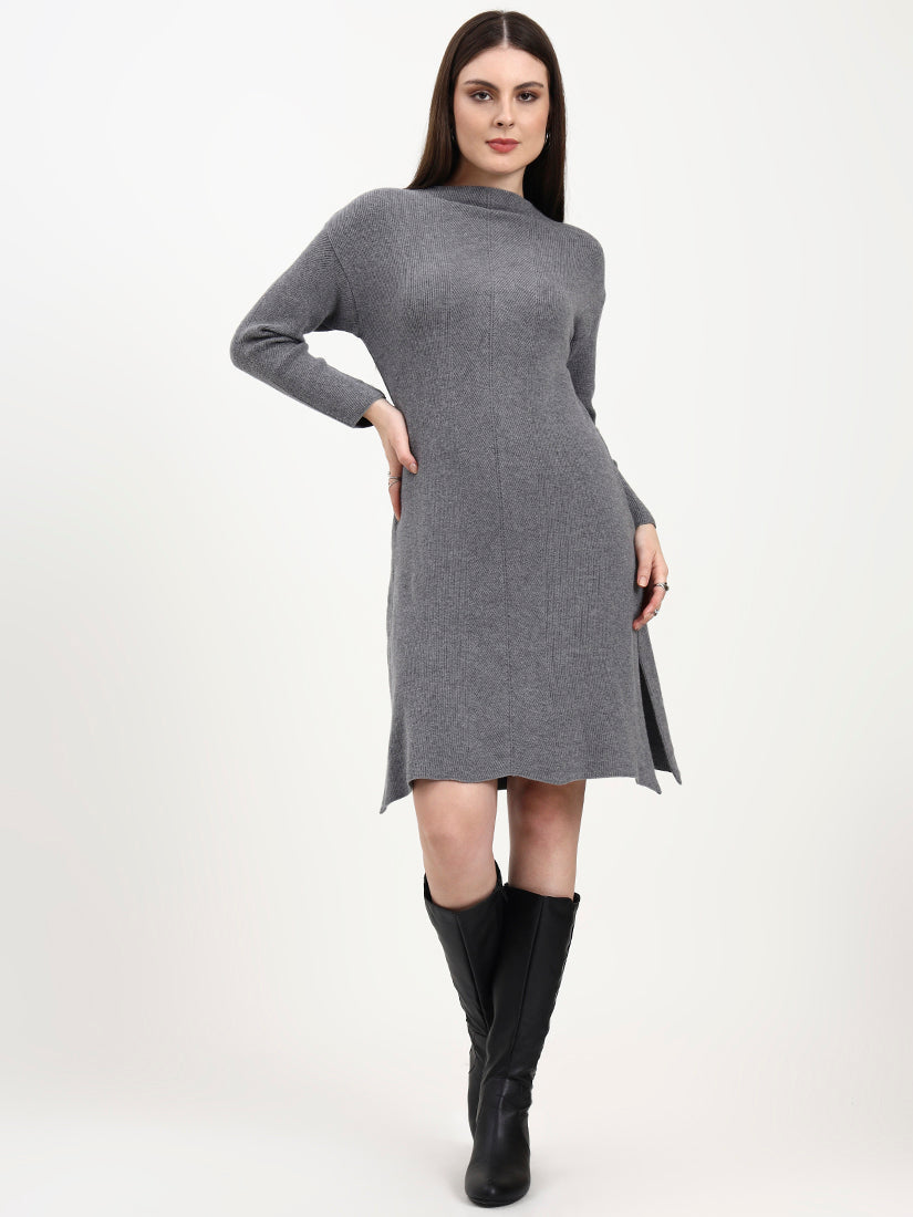 Whisper Grey Midi Dress