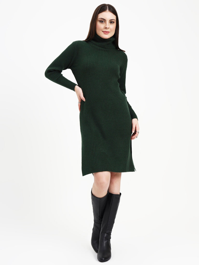 Emerald Glen Turtleneck Knit Dress