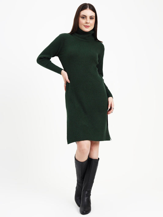 Emerald Glen Turtleneck Knit Dress