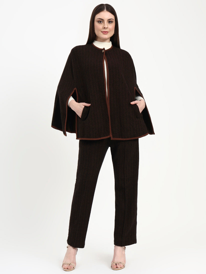 Umber Crest Draped Co-ord Set