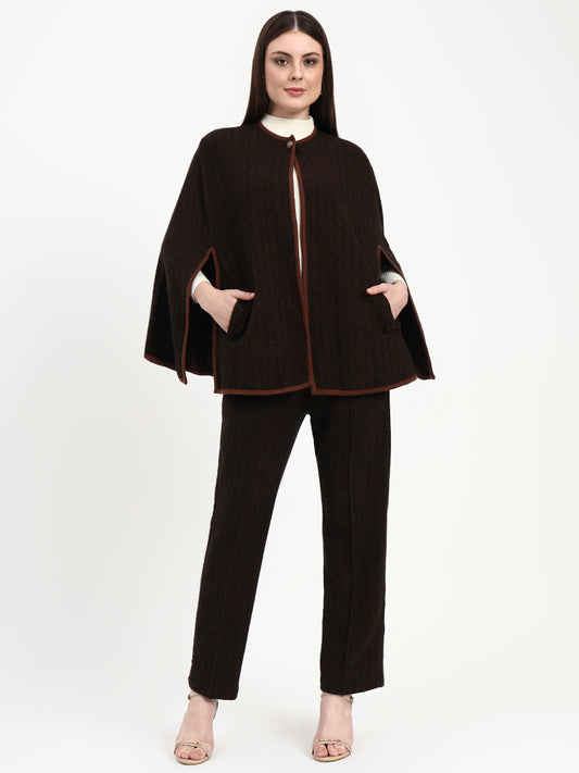 Umber Crest Draped Co-ord Set