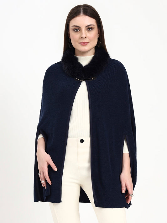 Twilight Vale Fur-Collar Poncho