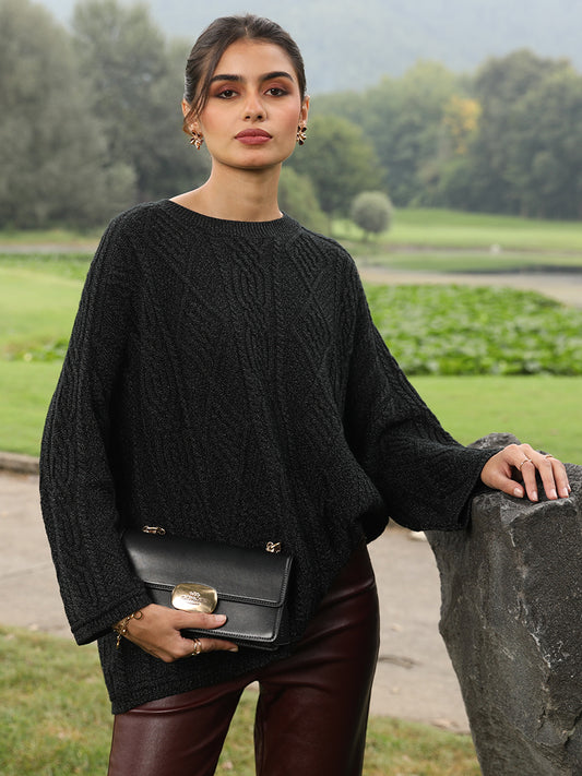 Noir Heritage Cable Knit