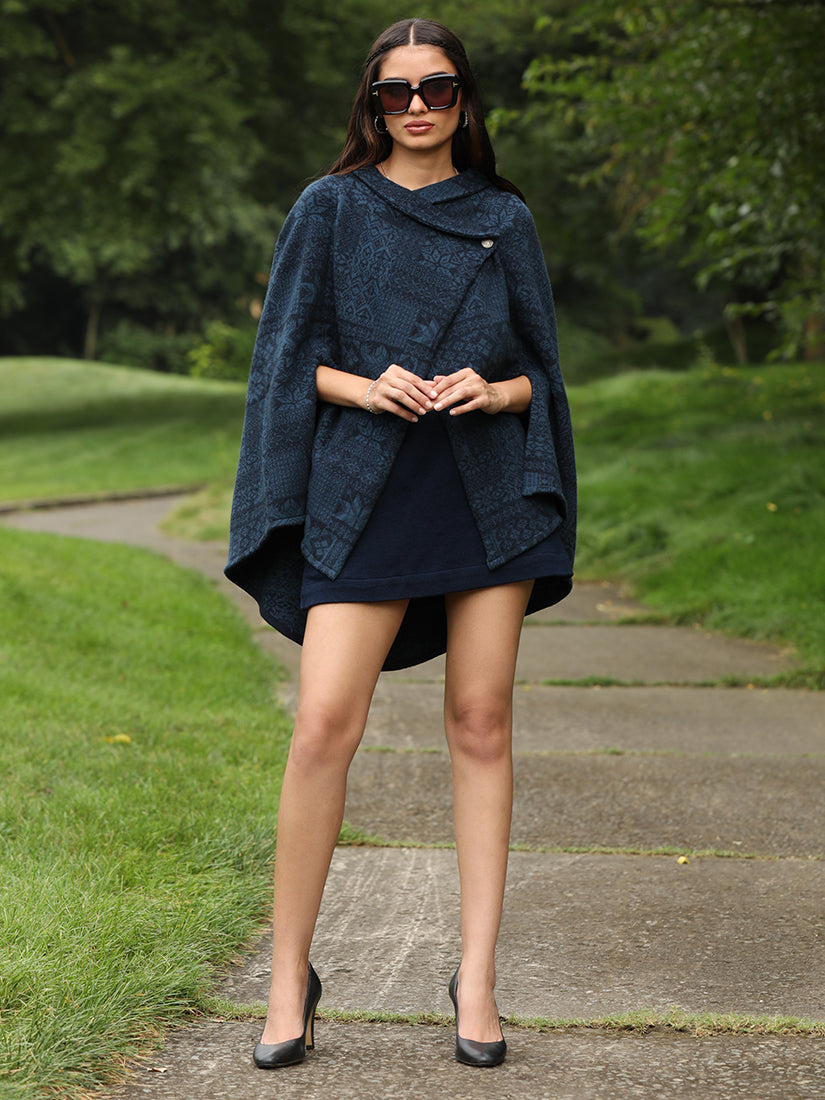 Bleu Patrimoine Poncho
