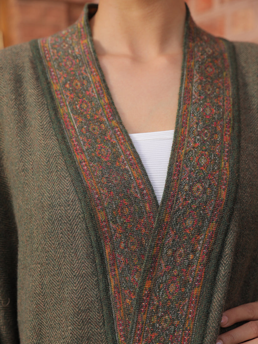 Vert d'Atelier Tissé Cape