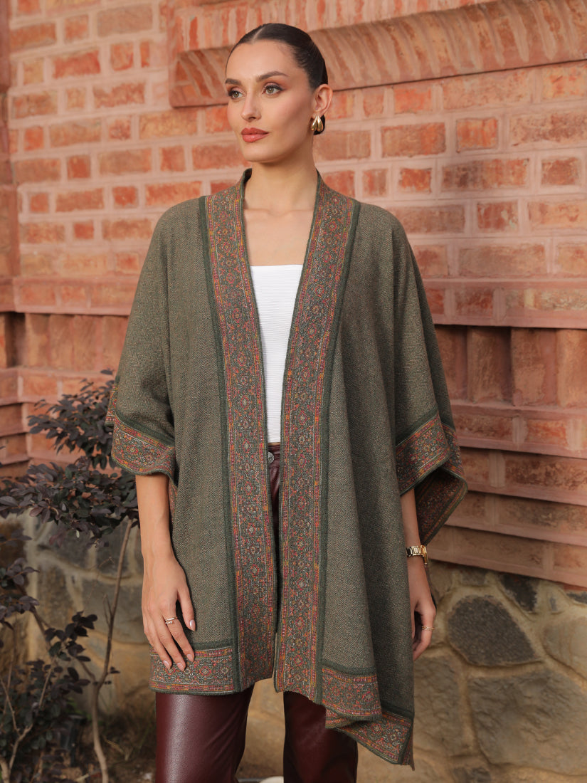 Vert d'Atelier Tissé Cape