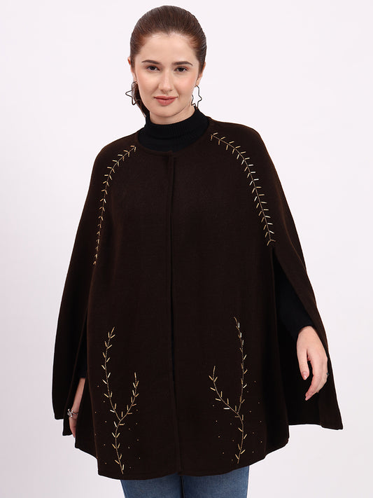 Coffee Crest Poncho