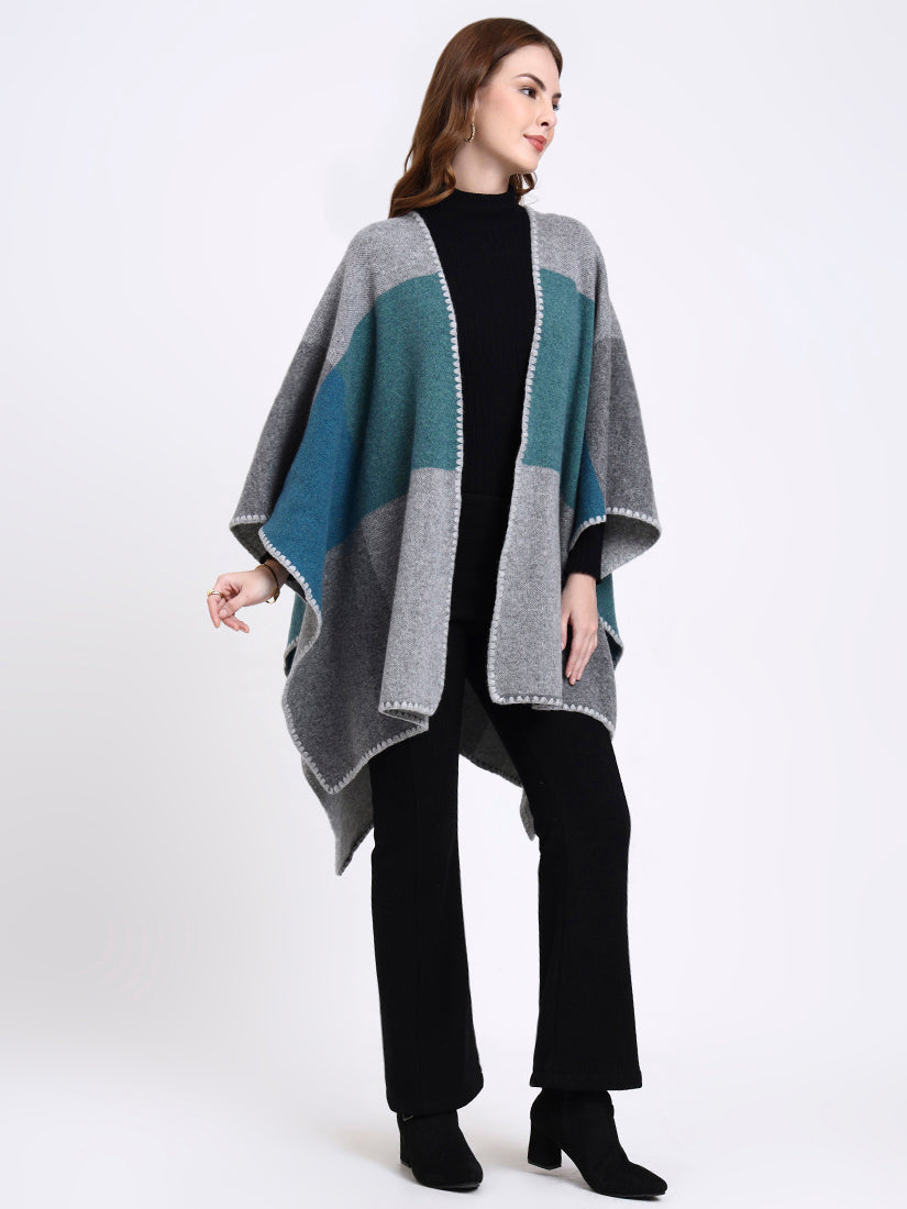 Highland Moss Check Cape
