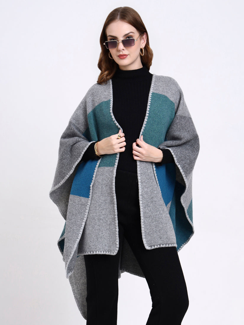 Highland Moss Check Cape